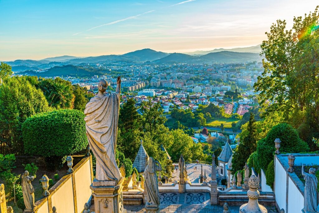 Bom Jesus do Monte Sanctuary on a sunny day for Braga cannabis Travel Guide CannaTrailz