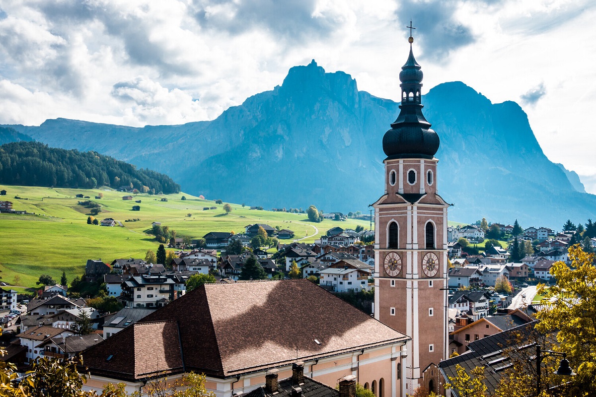 The onion-domed church for Cannabis in Castelrotto Travel Guide.