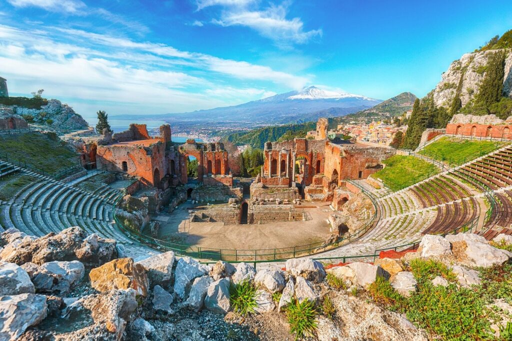 The ancient theatre for Cannabis in Taormina Travel Guide.