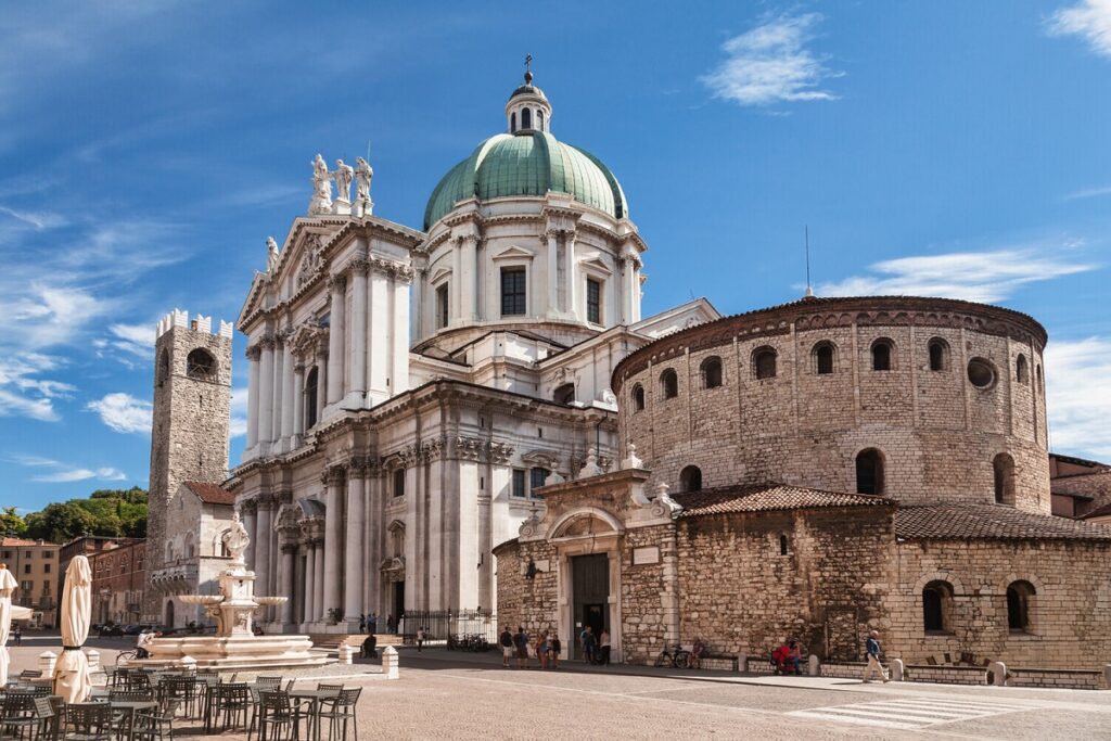 The cathedrals on Piazza del Duomo for Cannabis in Brescia Travel Guide.