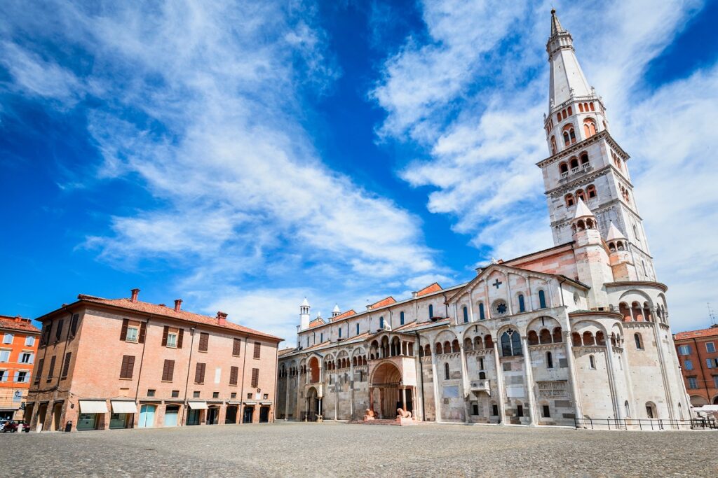 The Modena Cathedral at Piazza Grande for Cannabis in Modena Travel Guide.