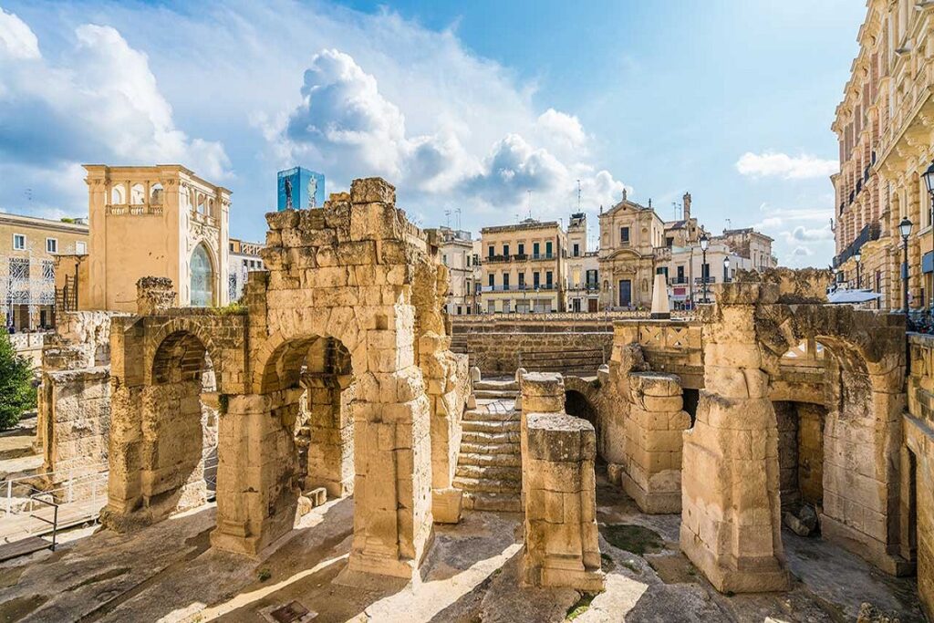 The ancient Roman amphitheater for Cannabis in Lecce Travel Guide.