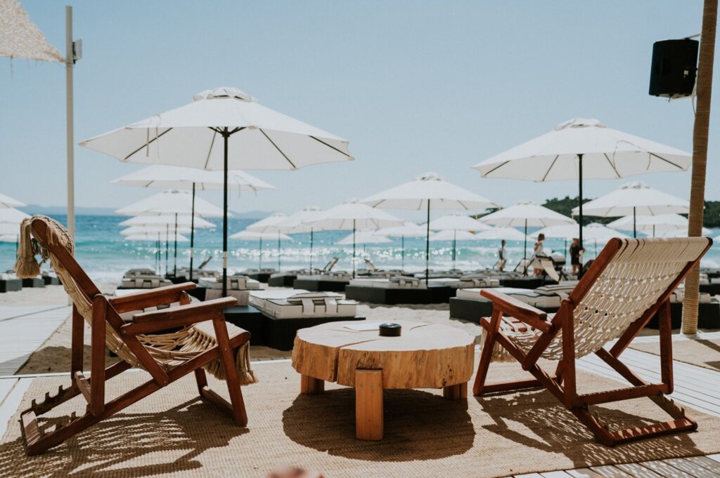 Kassandra beach bars and weed in Halkidiki