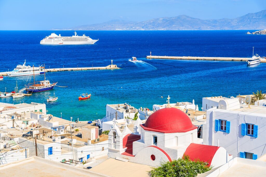 Mykonos port & cannabis in cyclades islands