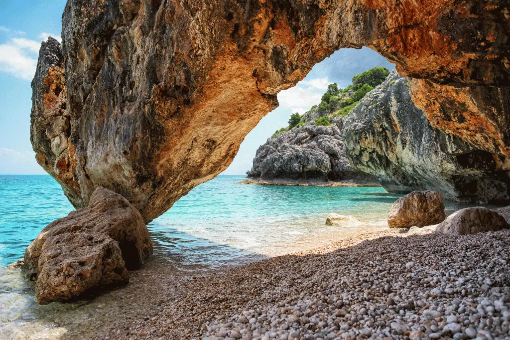 Dune at a hidden beach in Kefalonia, Greece