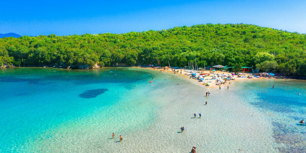Marijuana in mainland Greece - Beautiful beach with clear turquoise water