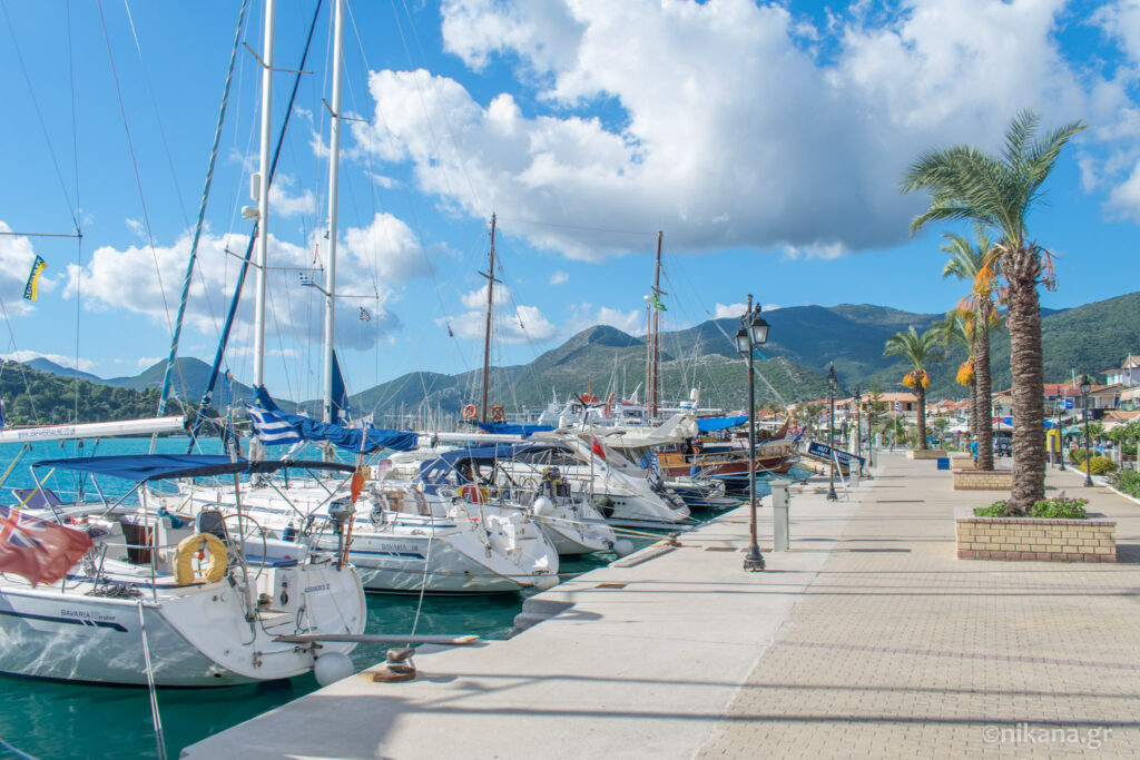 Ndiri harbor in Lefkada, Greece