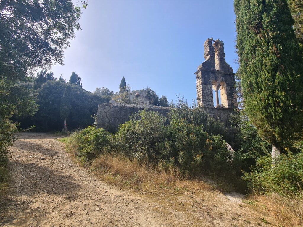 Backpackers trail in Corfu Island, Greece