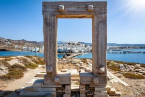 The Apollo Temple gateway entrance to Naxos Island, Greece