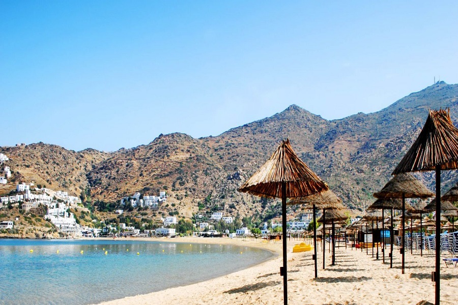Mylopotas beach is a prominent circulation spot for cannabis in Ios among beach goers and backpackers.